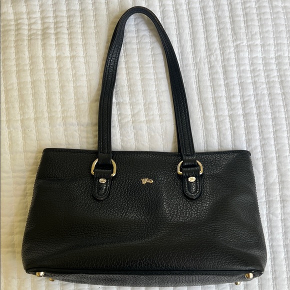 BURBERRY Pebbled Leather Shoulder Satchel Bag - Picture 1 of 8